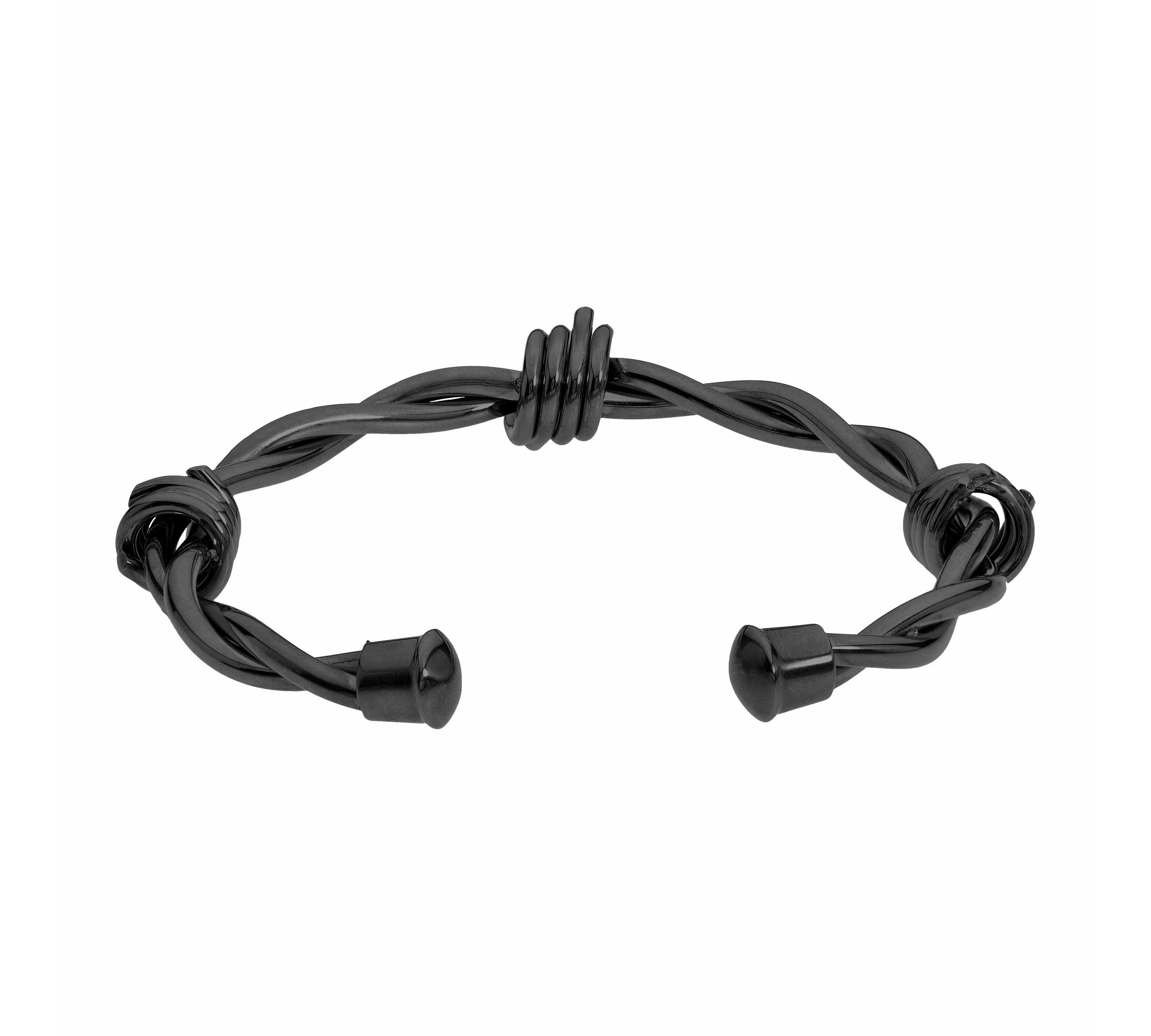 Stainless Steel Barb Wire Cuff Bracelet
