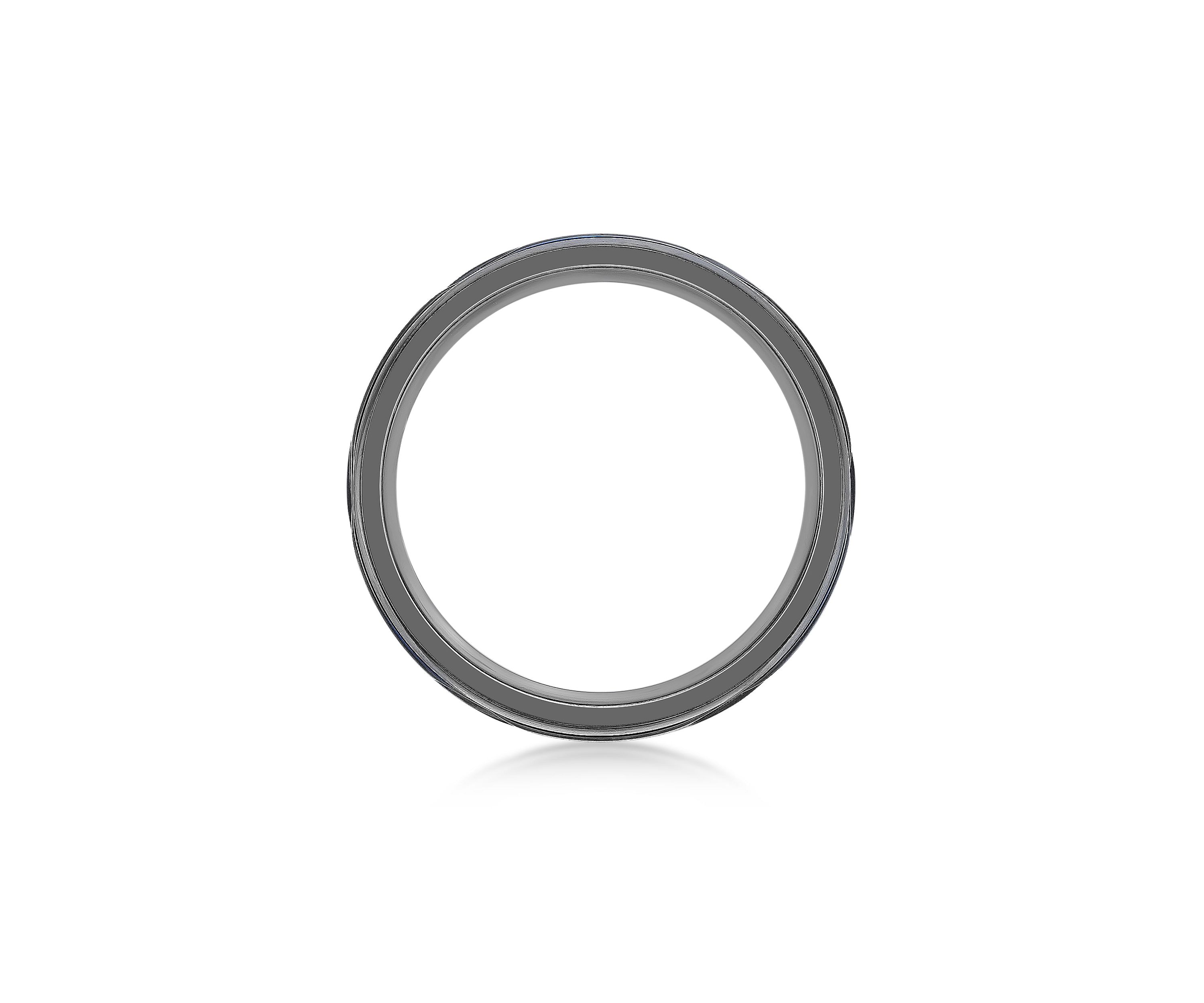 Black Zirconium Ring with Blue Ion Plating - 8MM