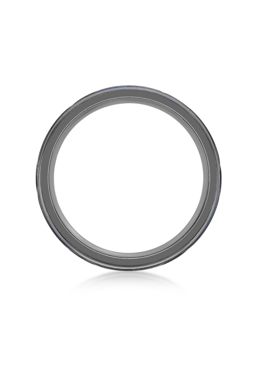 Black Zirconium Ring with Blue Ion Plating - 8MM
