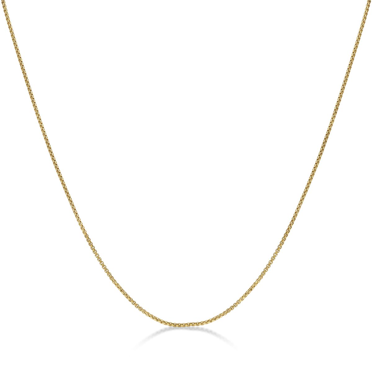 2mm Stainless Steel Round Box Chain Necklace