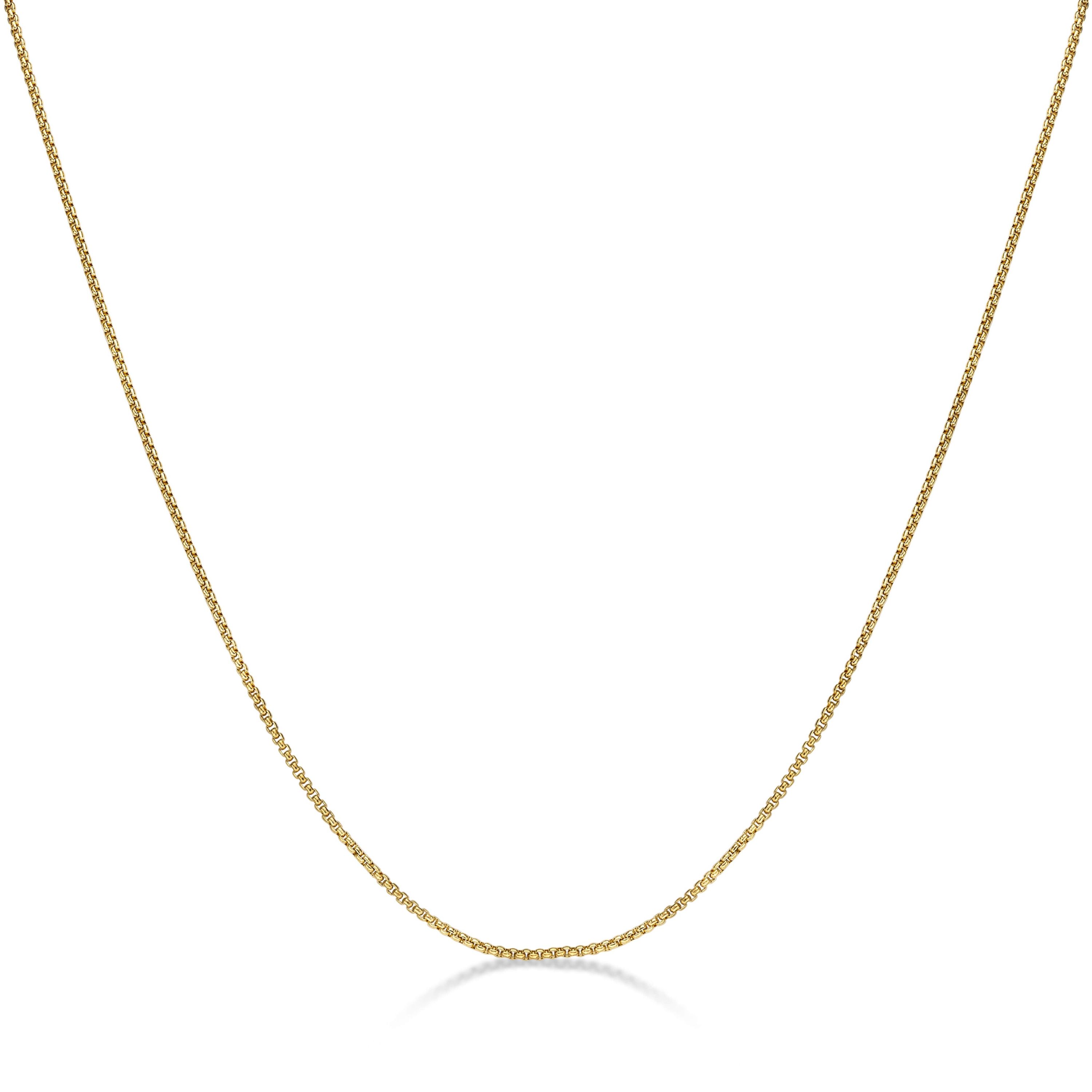 2mm Stainless Steel Round Box Chain Necklace