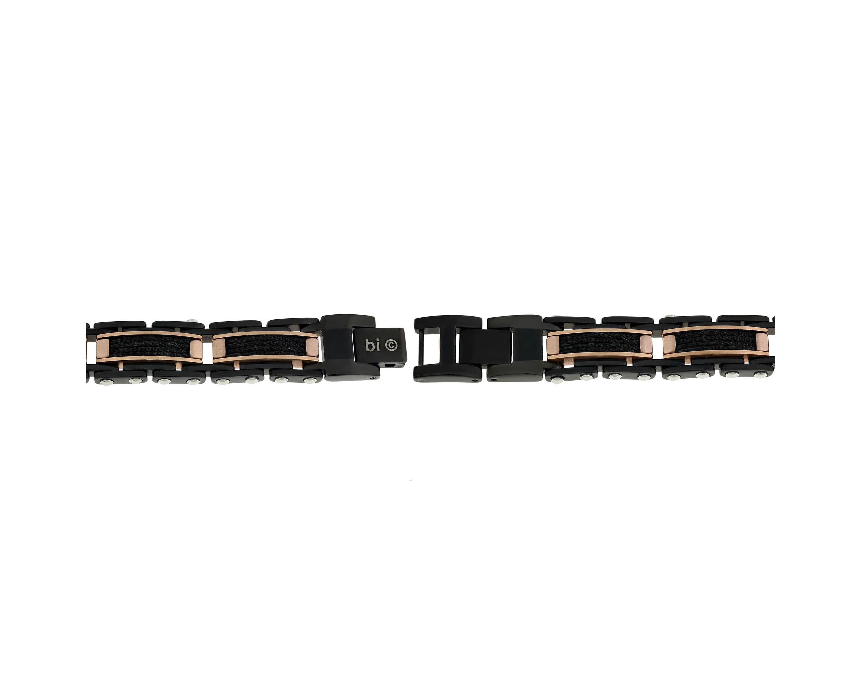 Two Tone Stainless Steel Cable Link Bracelet