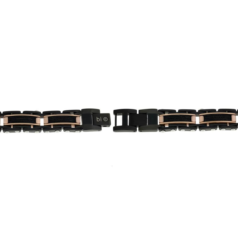 Two Tone Stainless Steel Cable Link Bracelet