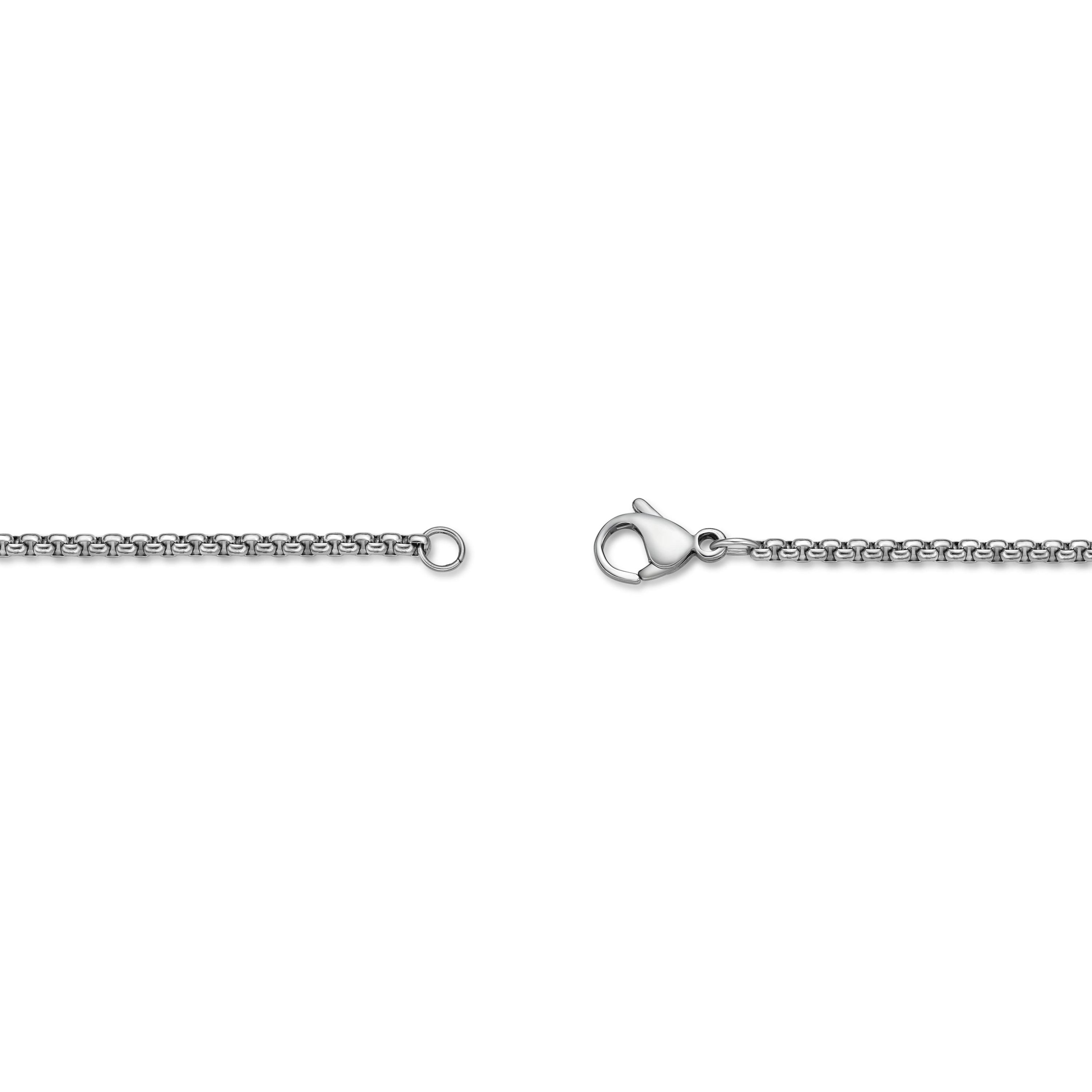 Stainless Steel Cross Pendant with Diamond Accent