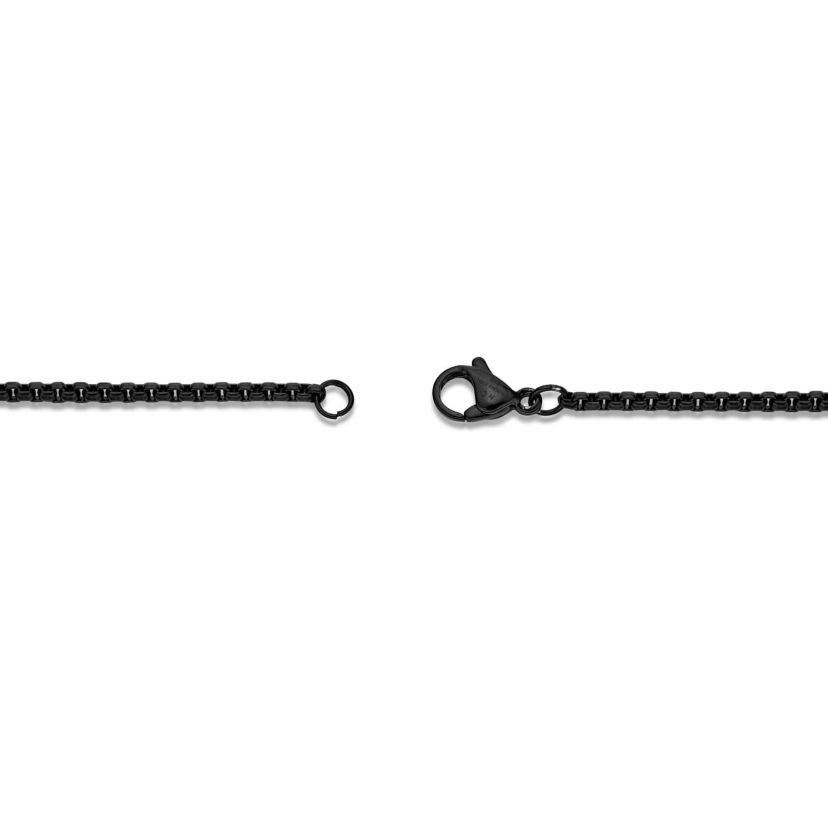 Stainless Steel Cross Pendant with Black Ion Plating