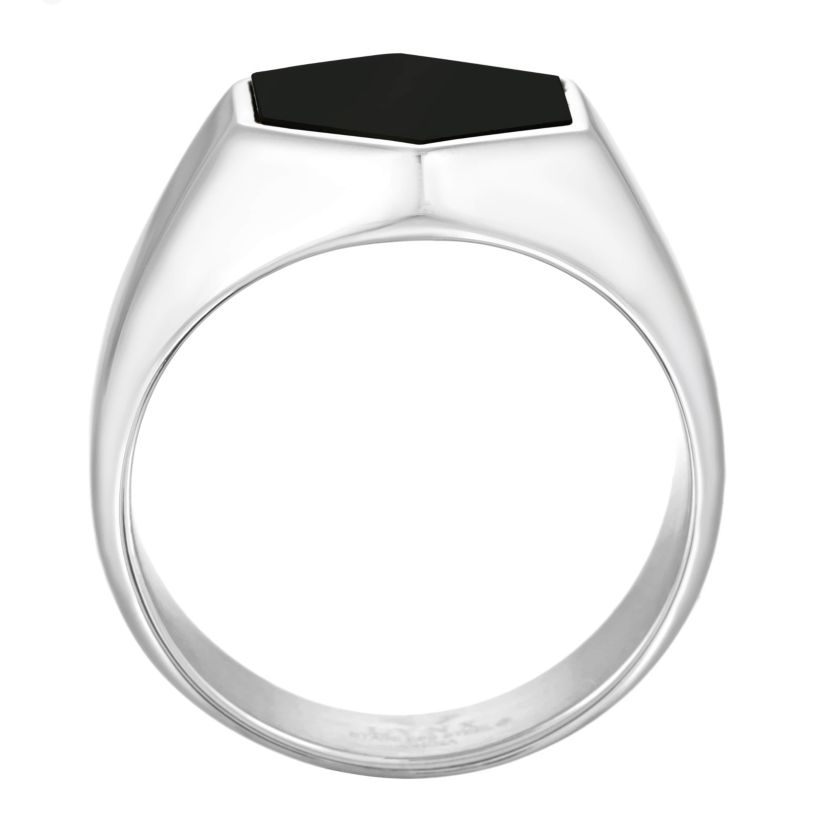 Stainless Steel Black Onyx Ring