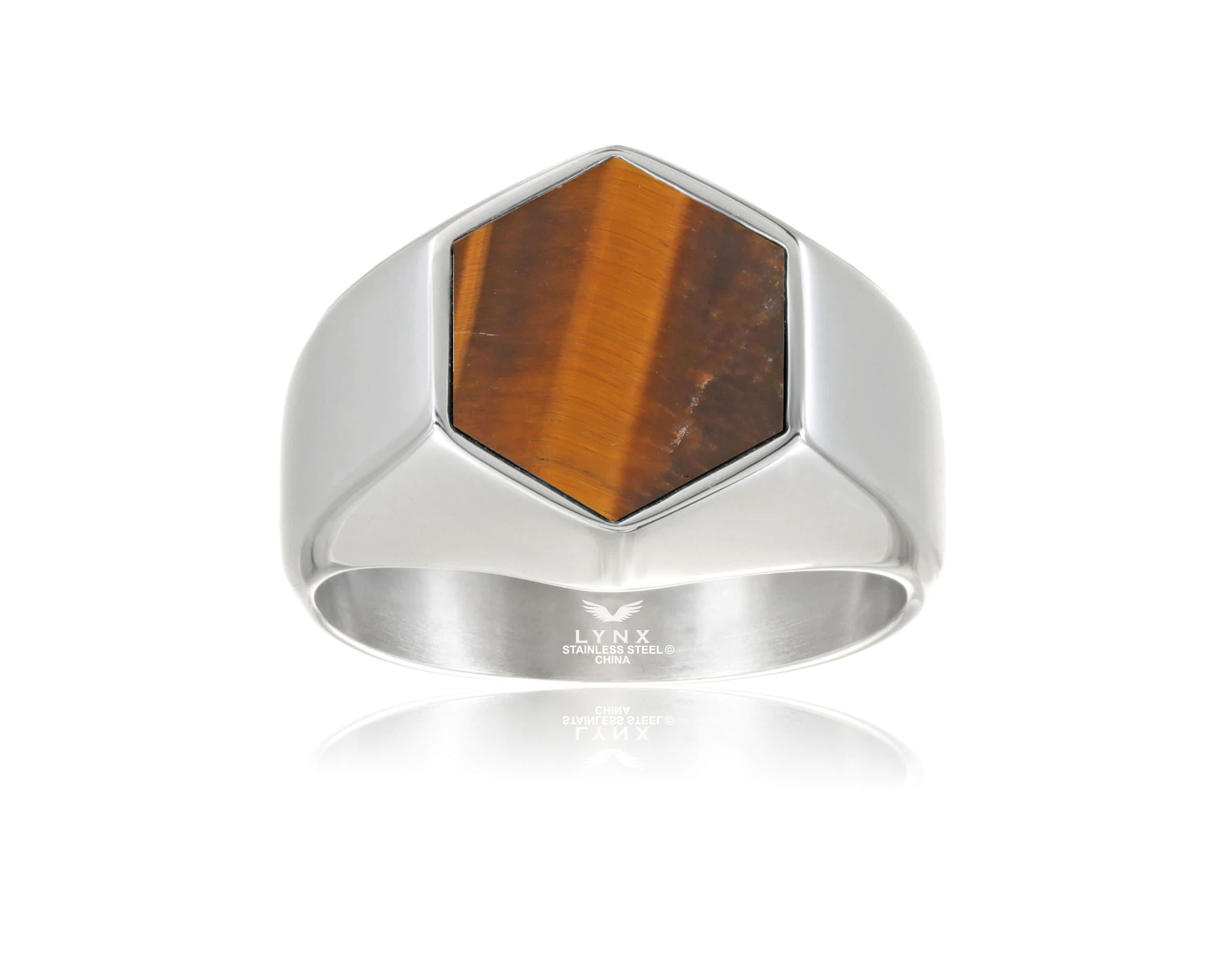 Stainless Steel Tiger Eye Ring