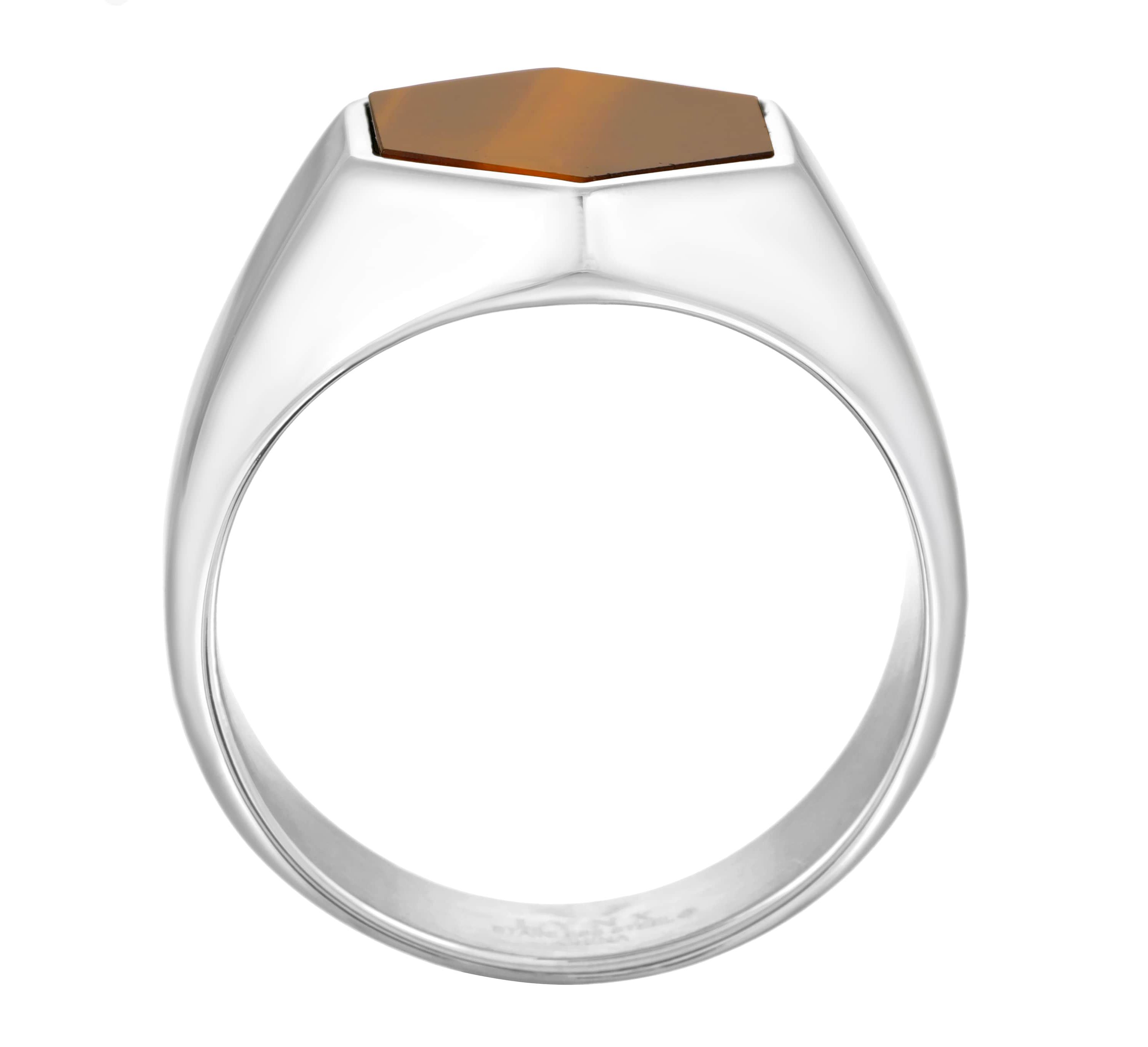 Stainless Steel Tiger Eye Ring