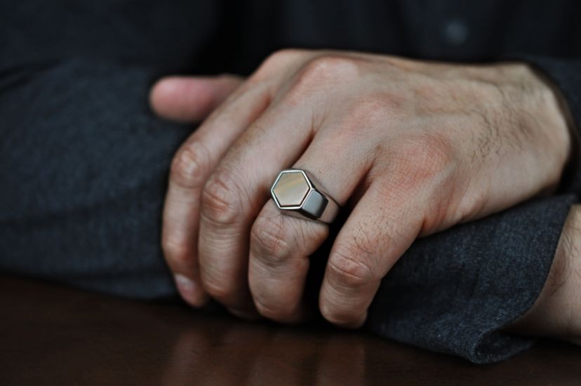 Stainless Steel Tiger Eye Ring