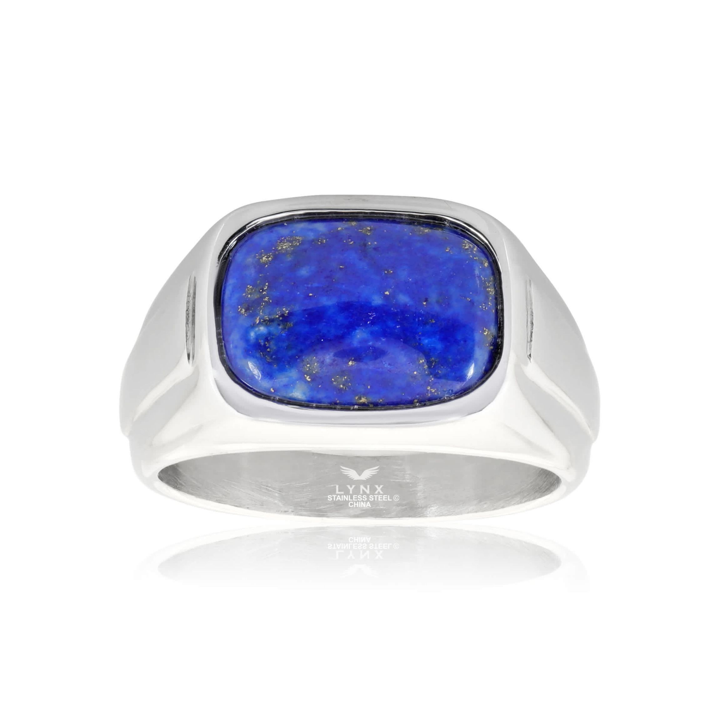 Stainless Steel Lapis Ring