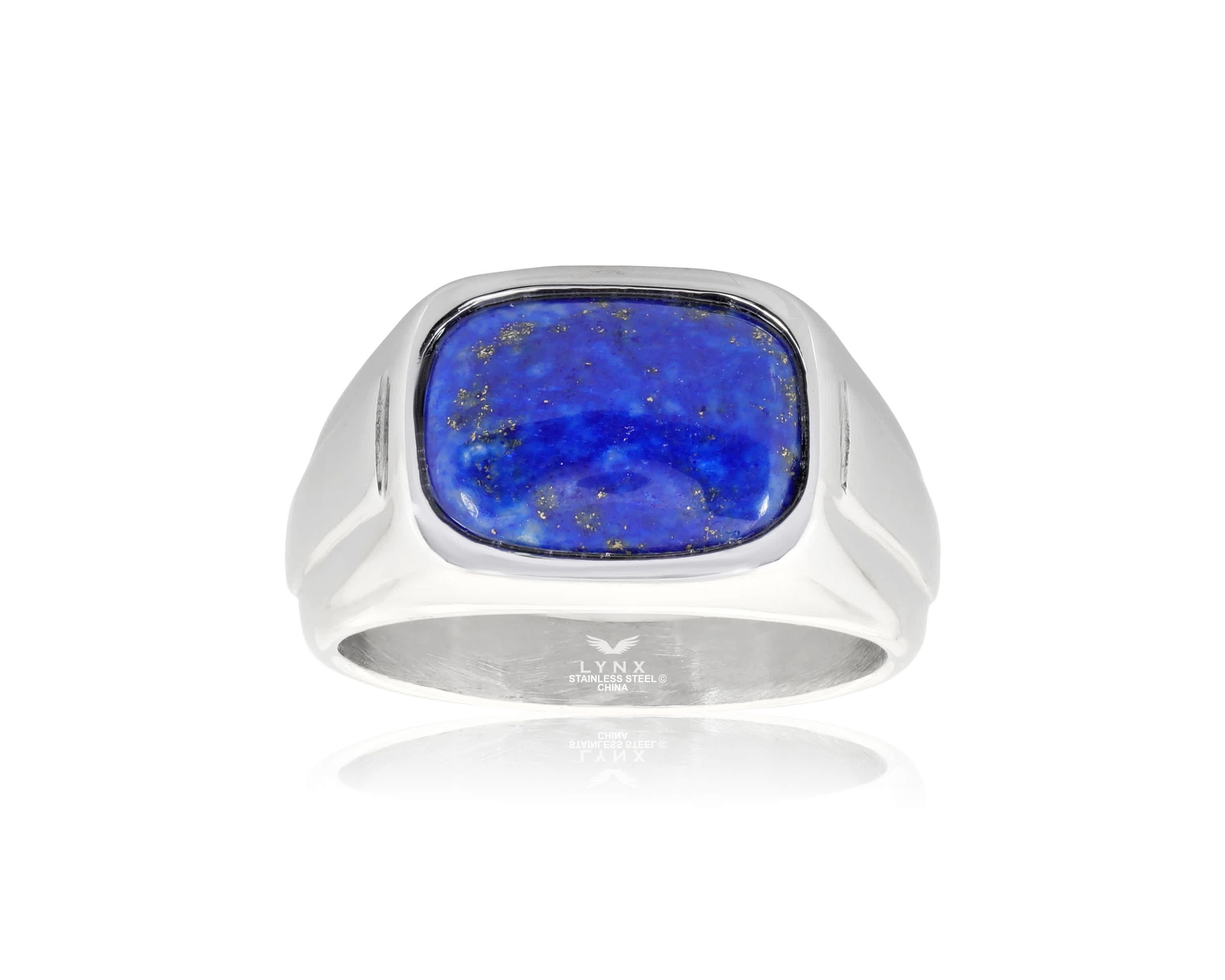 Stainless Steel Lapis Ring