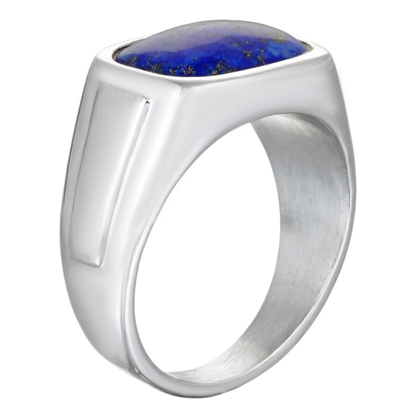 Stainless Steel Lapis Ring