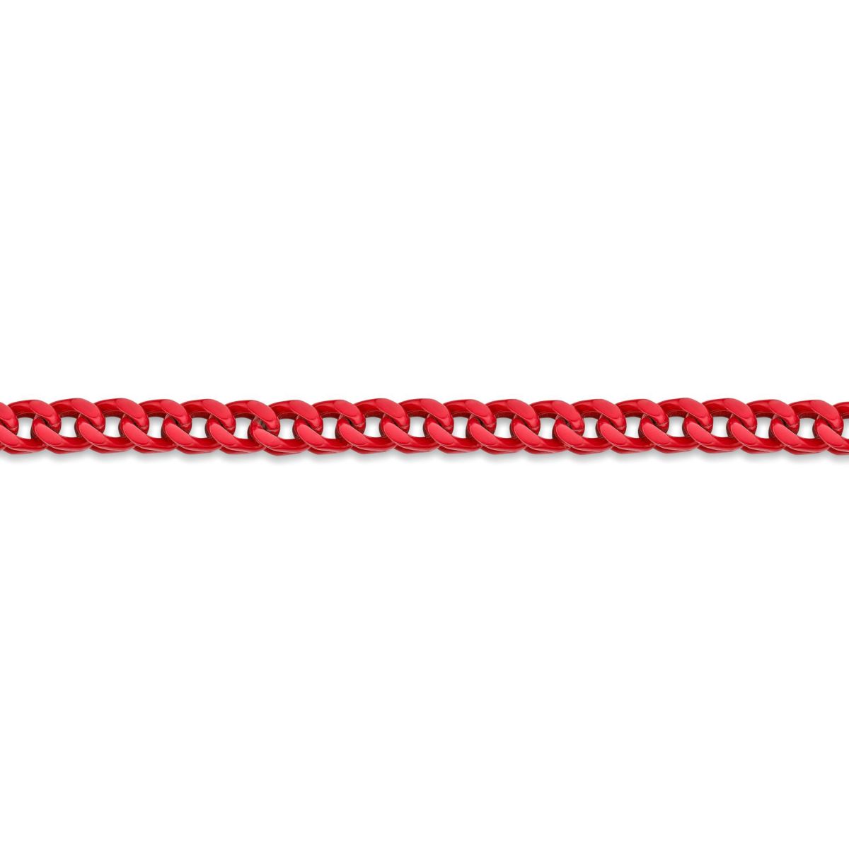 Stainless Steel Red Acrylic Franco Chain Bracelet