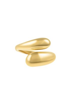 Adornia Tarnish Resistant 14k Gold Plated Overlapping Chunky Bands Ring, 8