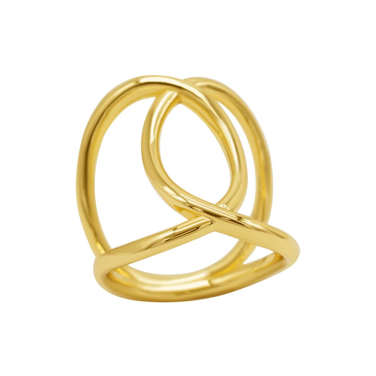 14k Gold Plated Tall Infinity Ring