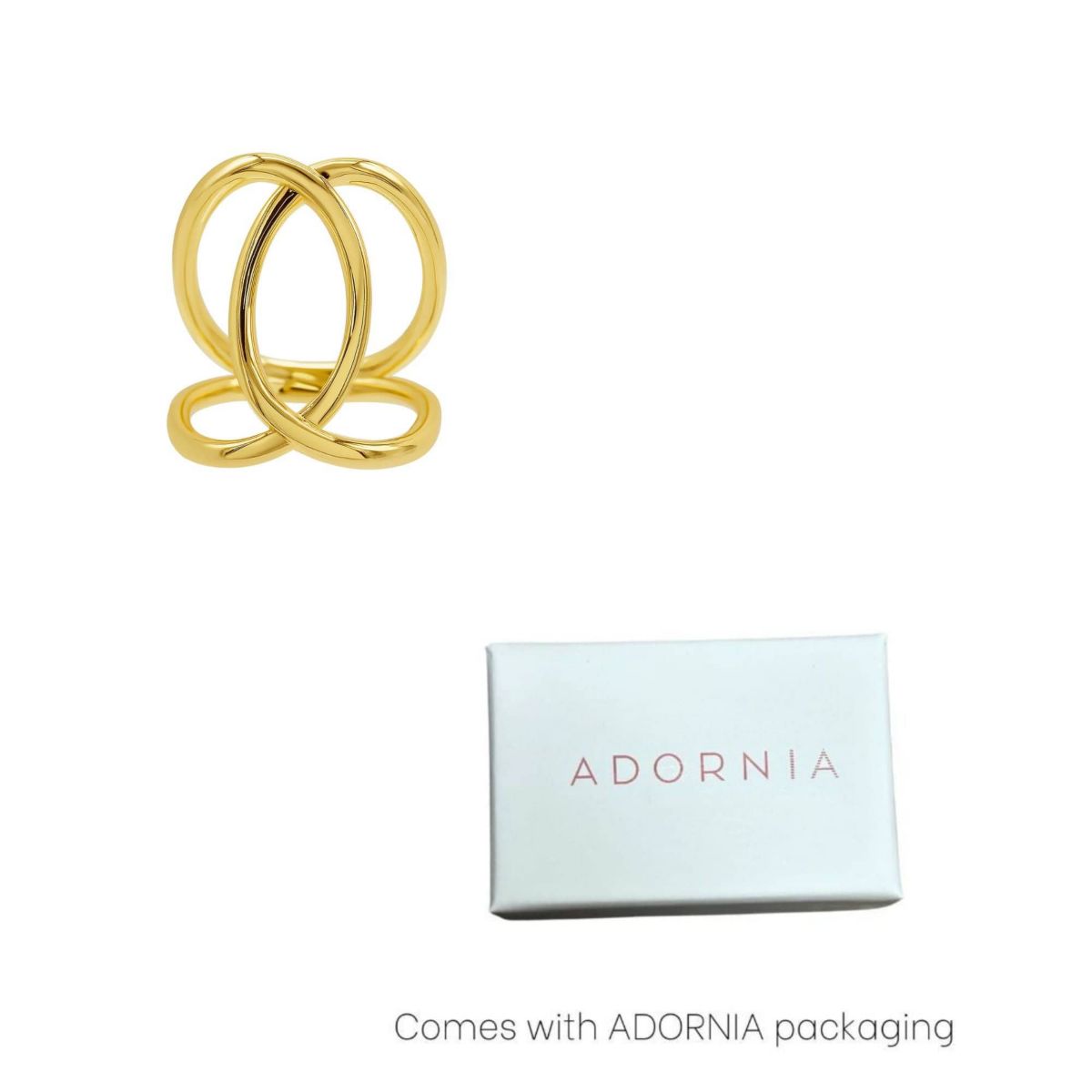 14k Gold Plated Tall Infinity Ring