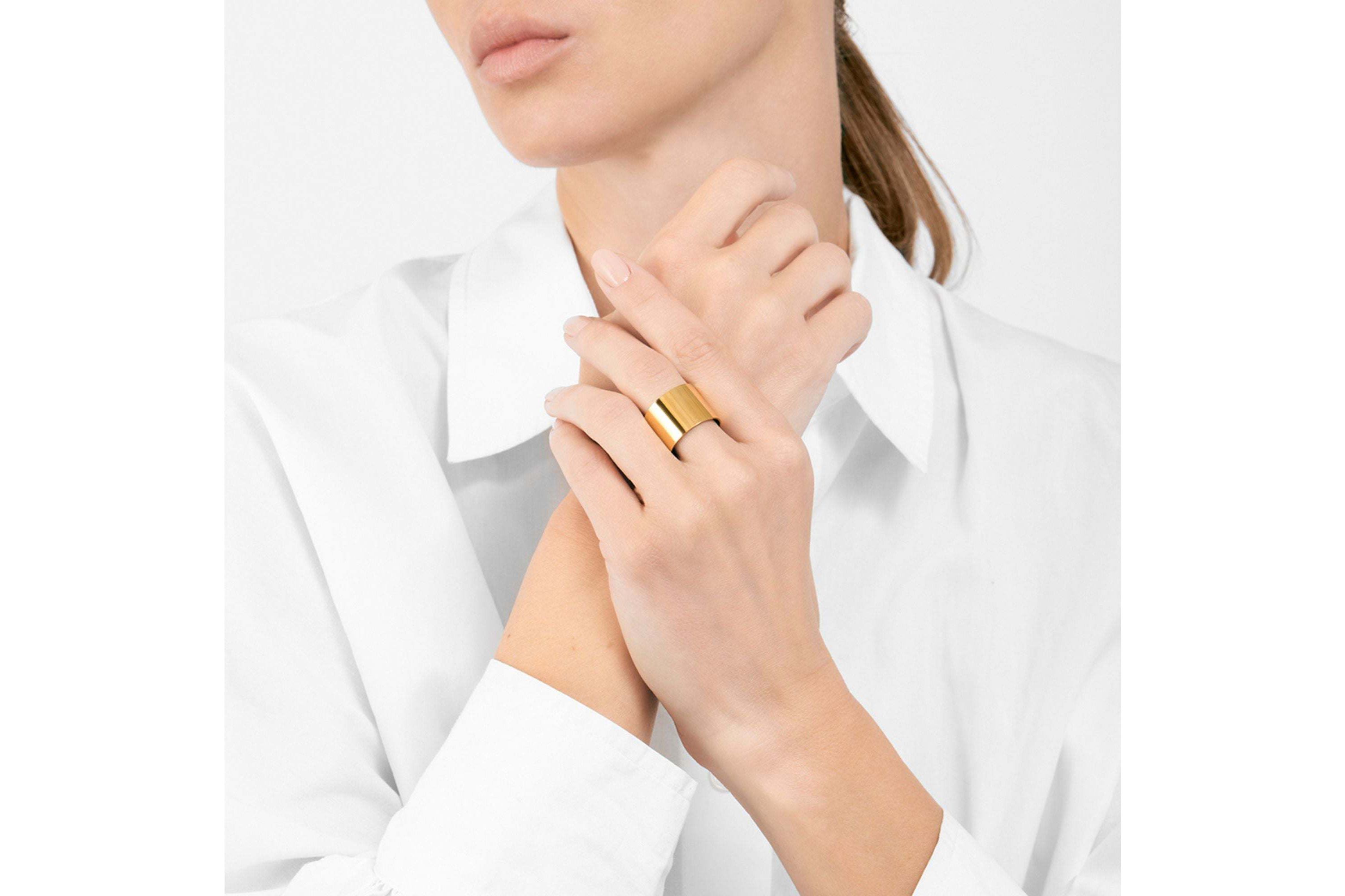 Tarnish Resistant 14k Gold Plated Tall Cigar Band