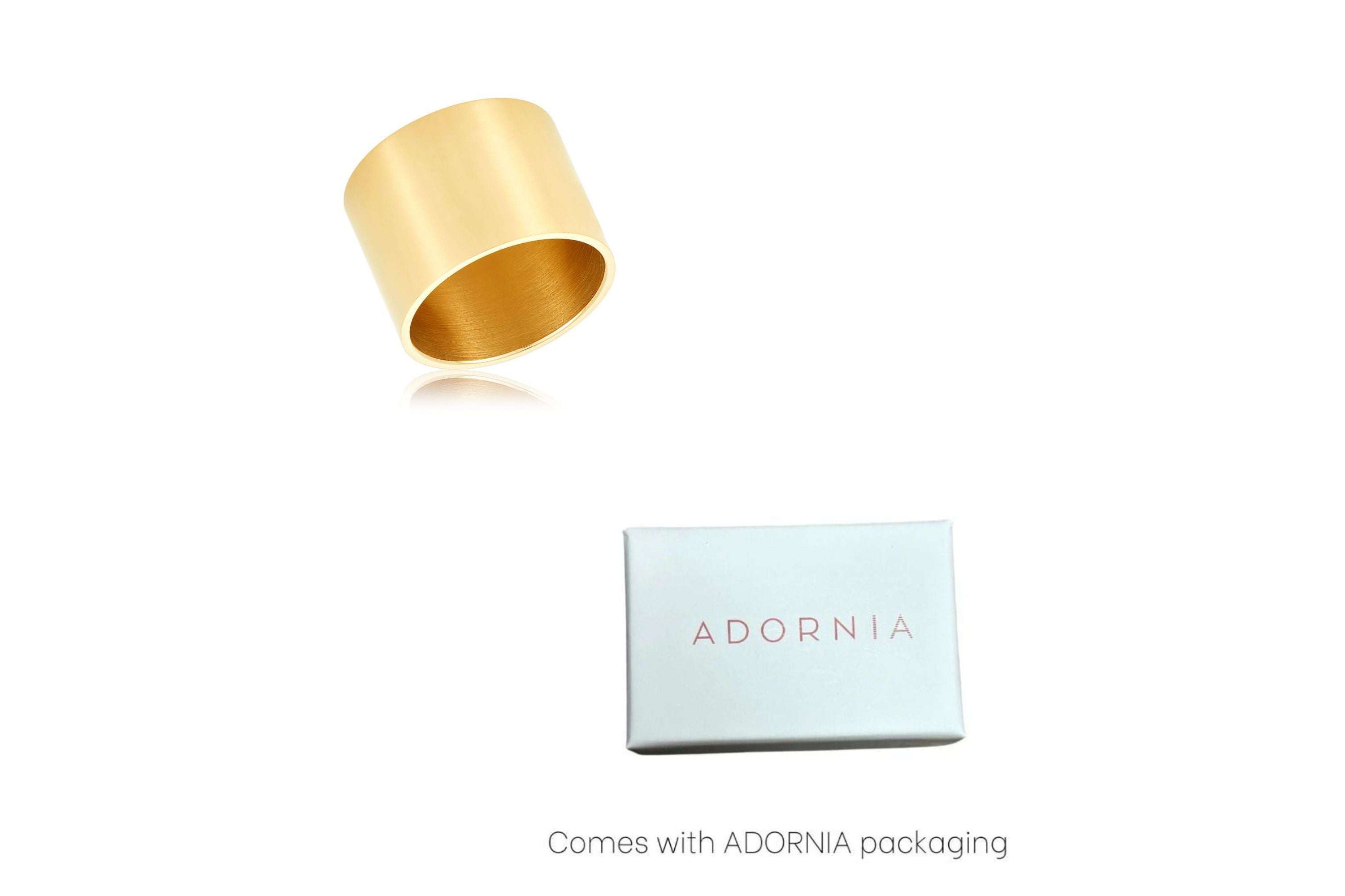 Tarnish Resistant 14k Gold Plated Tall Cigar Band