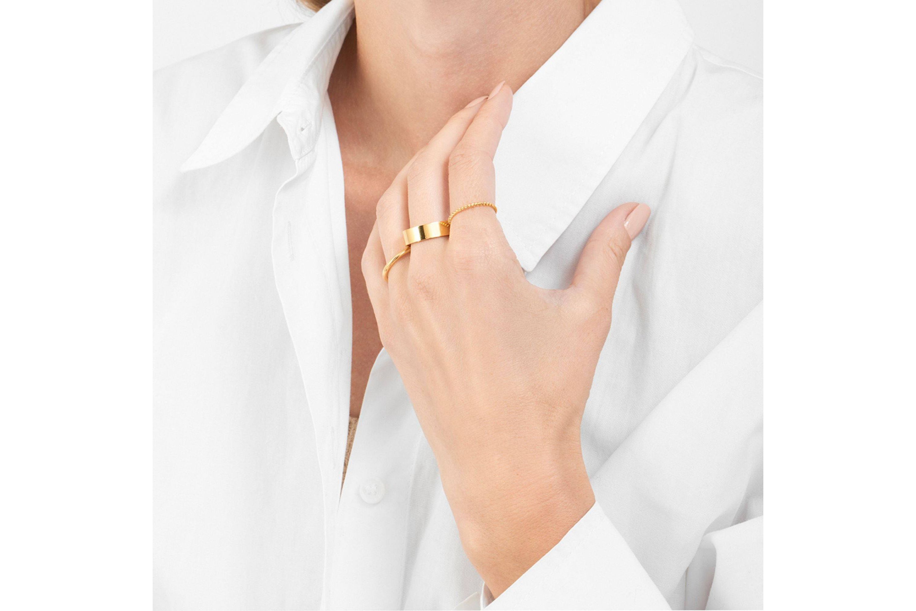 Tarnish Resistant 14k Gold Plated Stacking Band Set