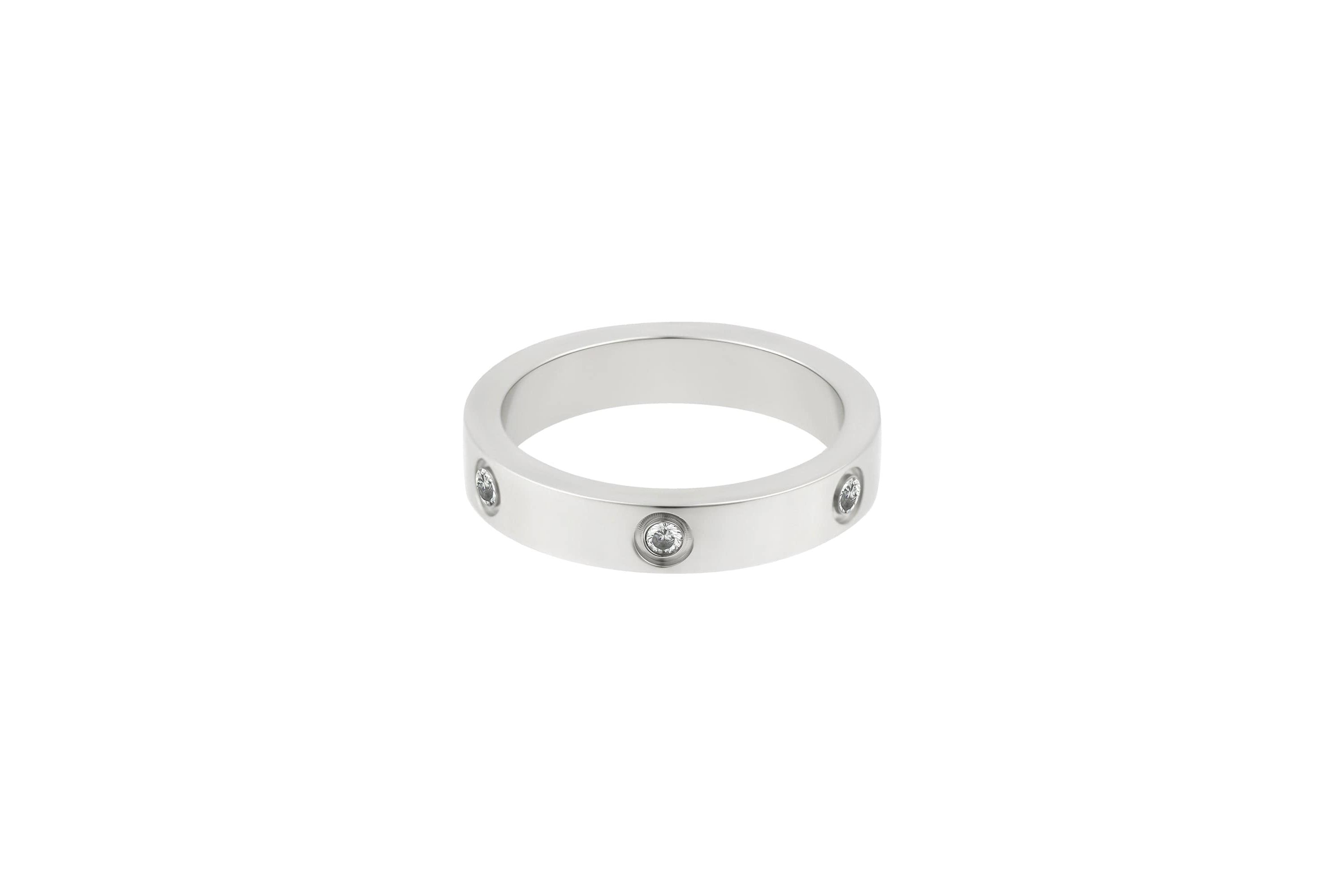 Tarnish Resistant Silver Plated Pave Eternity Band Ring