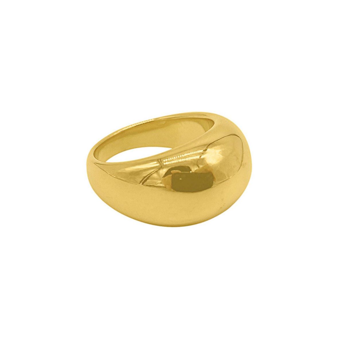 Tarnish Resistant 14k Gold Plated Dome Ring