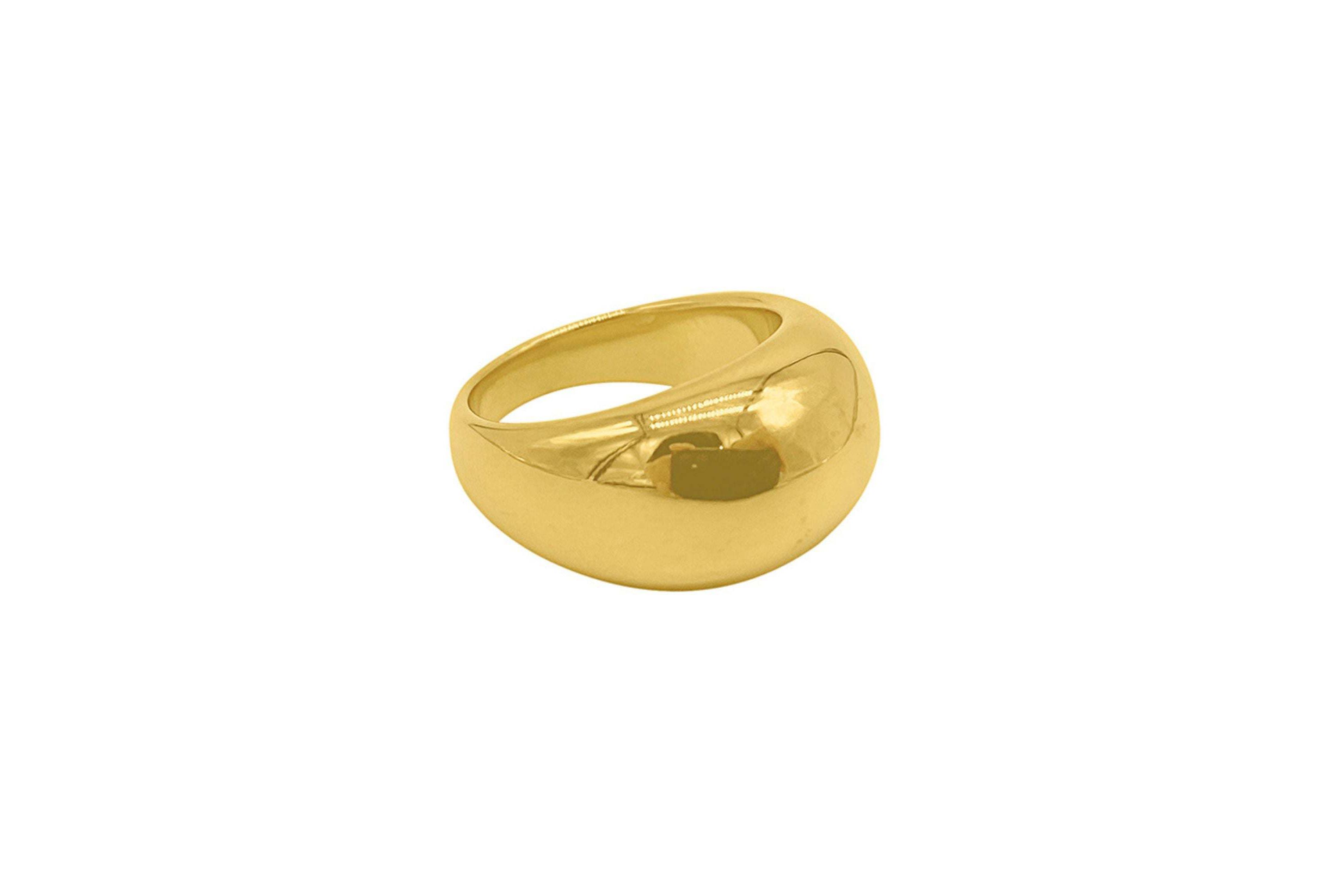Tarnish Resistant 14k Gold Plated Dome Ring