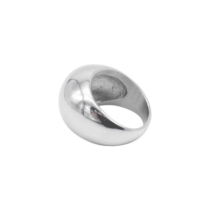 Tarnish Resistant Rhodium Plated Dome Ring