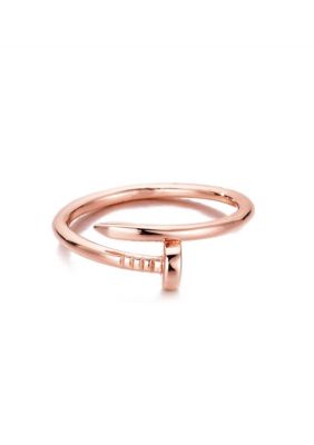 Adornia 14k Rose Gold Plated Nail Ring, Pink, 7