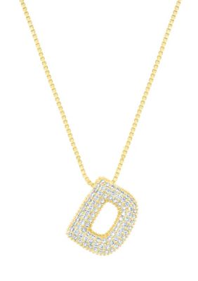 Adornia 14k Gold Plated Pave Bubble Letter