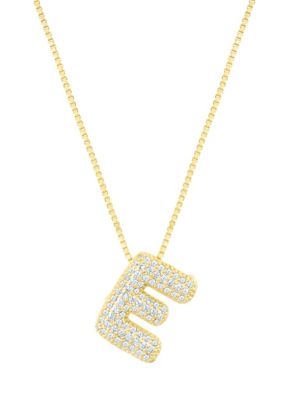 Adornia 14k Gold Plated Pave Bubble Letter