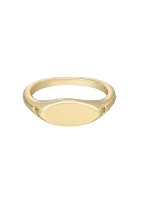 Adornia 14k Gold Plated Marquis CZ Pinky Ring, 5