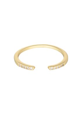 Adornia 14k Gold Plated Open CZ Band