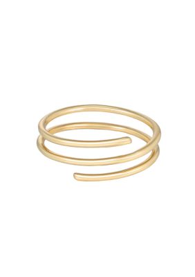 Adornia 14k Gold Plated Adjustable Coil Wrap Ring
