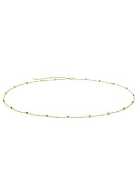 Adornia 14k Gold Plated Beaded Belly Chain