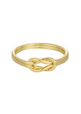 Adornia 14k Gold Plated Double Knot Ring