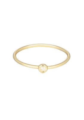 Adornia Single Natural Diamond 14k Gold Plated Band