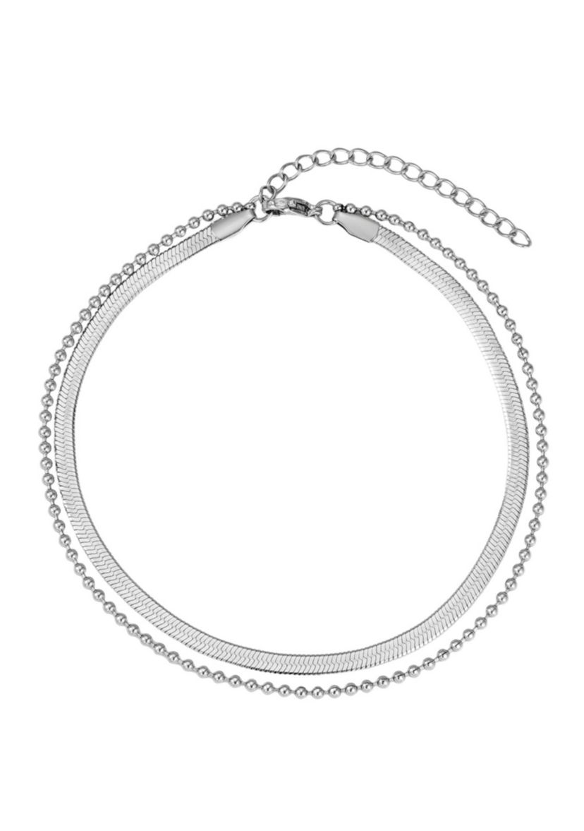Tarnish Resistant Silver Layered Anklet