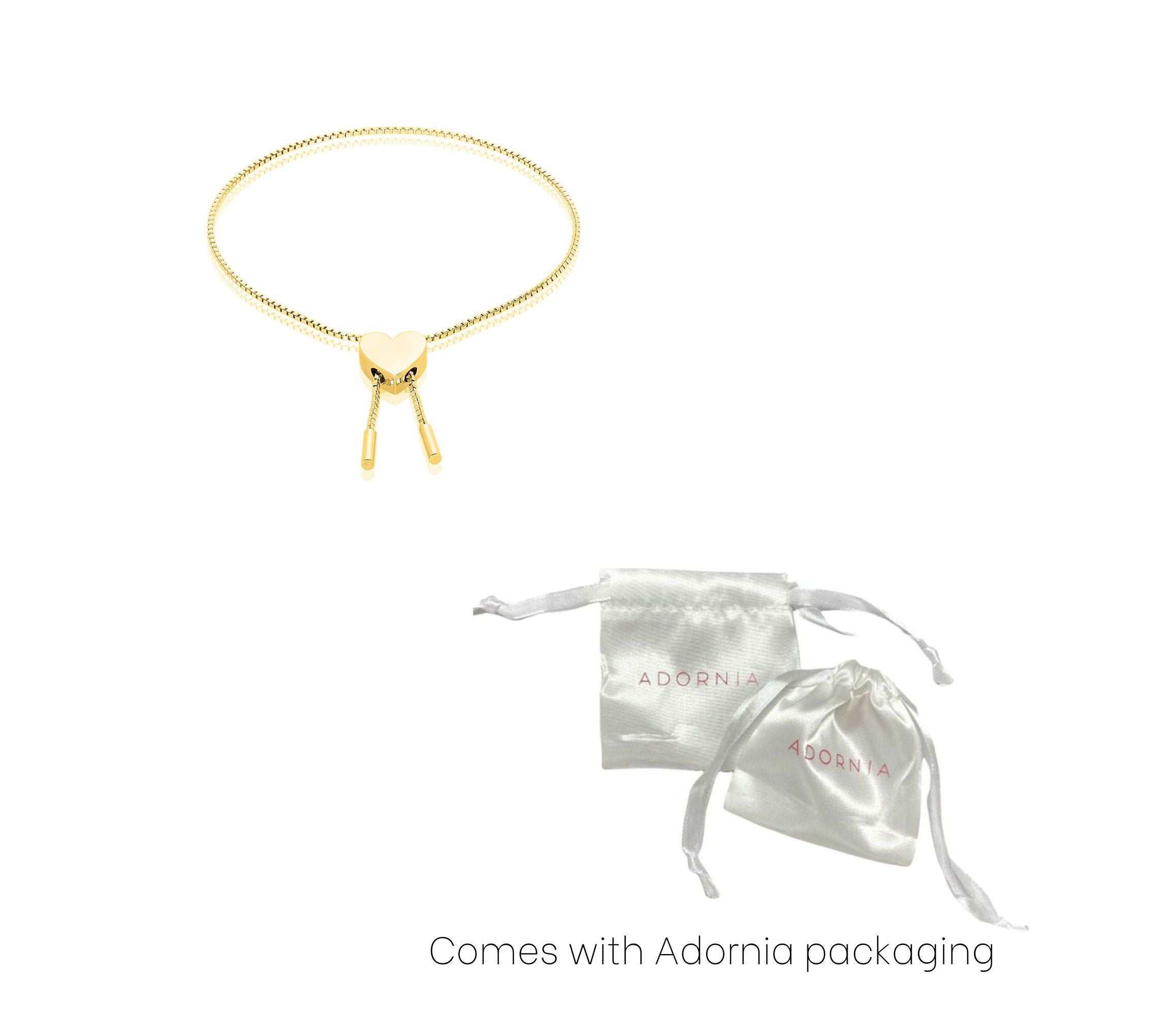 14k Gold Plated Heart Bolo Bracelet