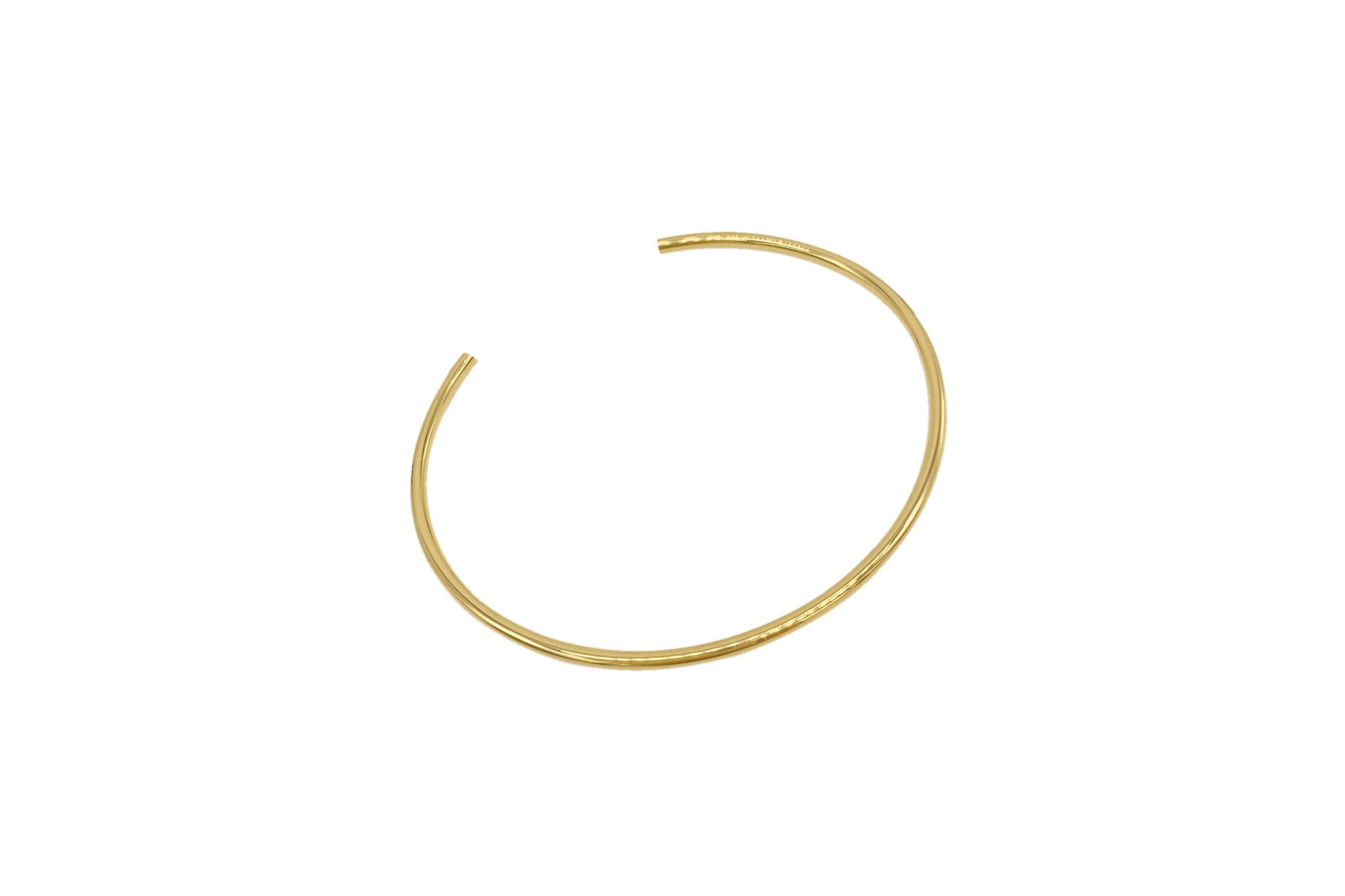 Tarnish Resistant 14k Gold Plated Thin Cuff Bracelet
