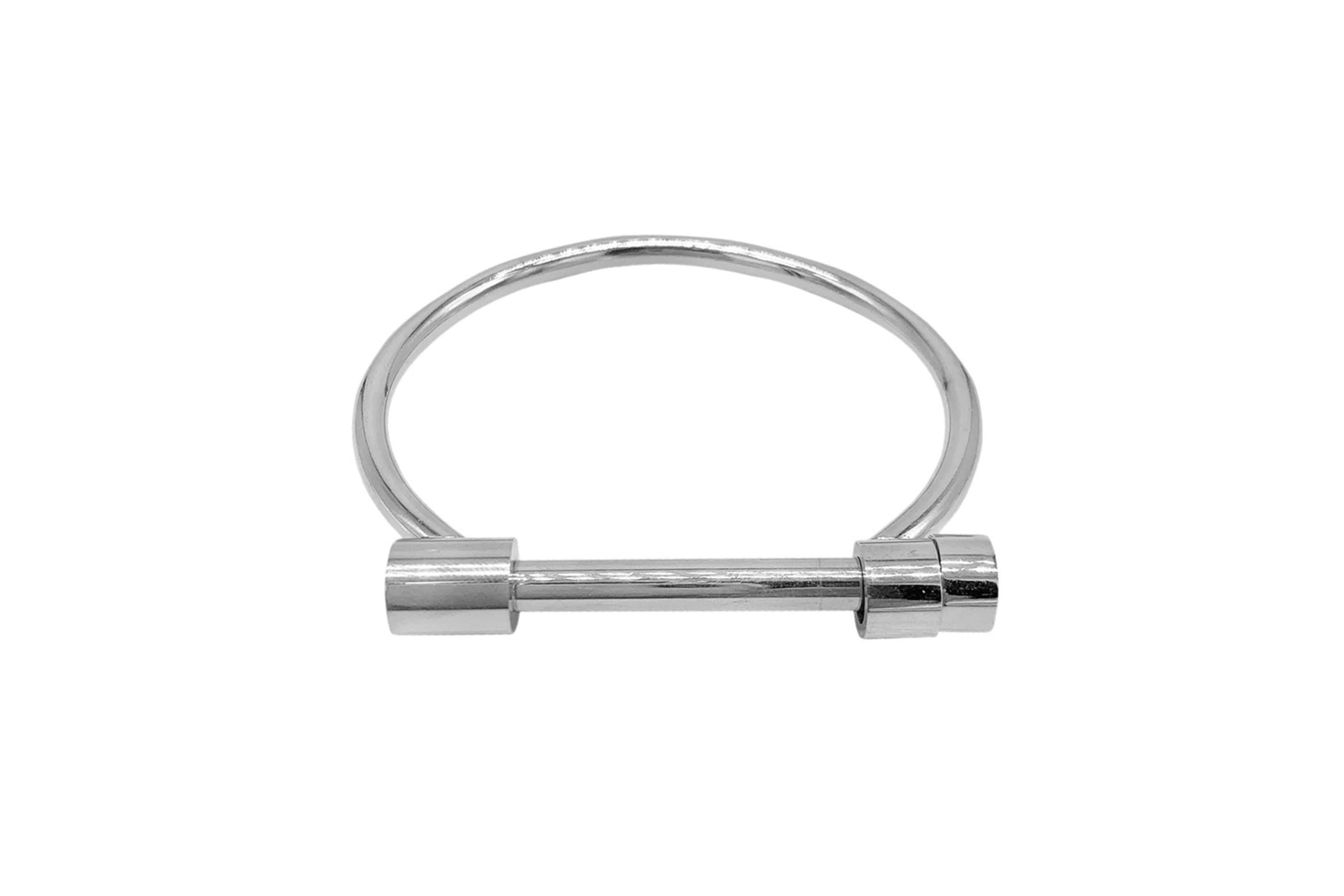 Tarnish Resistant Rhodium Plated Screw Cuff