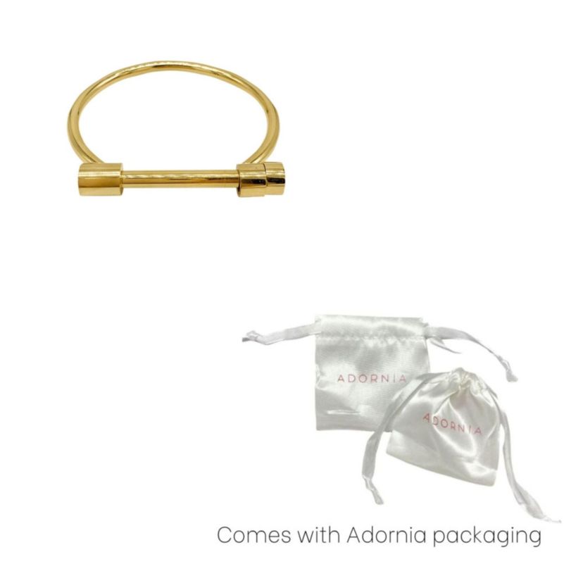 Tarnish Resistant 14k Gold Plated Screw Cuff