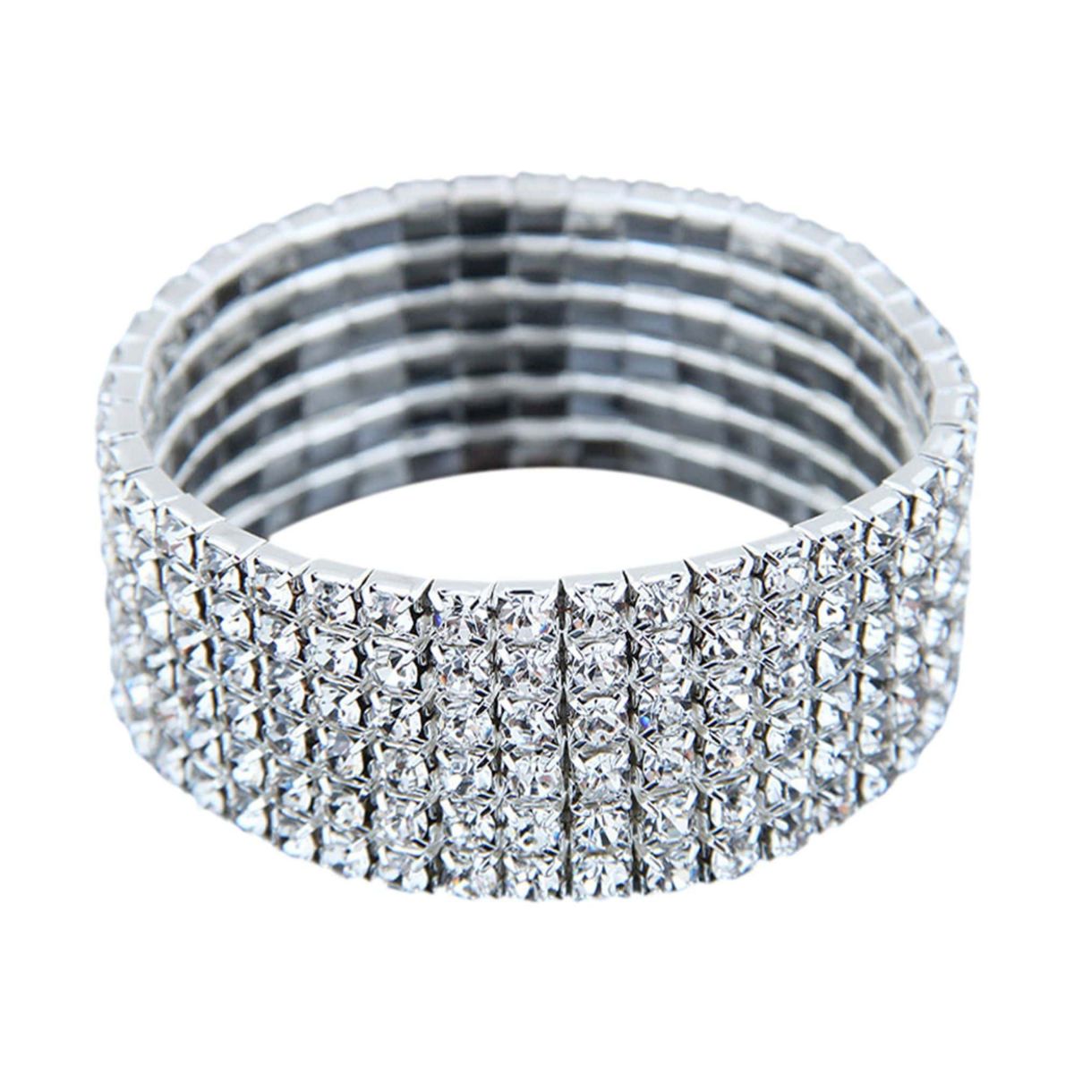 Stretch Crystal Wide Bracelet