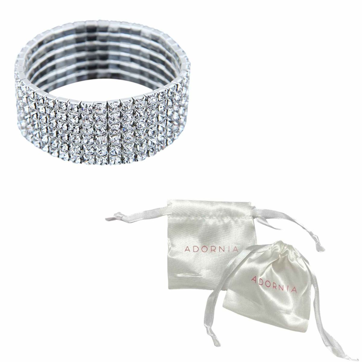 Stretch Crystal Wide Bracelet