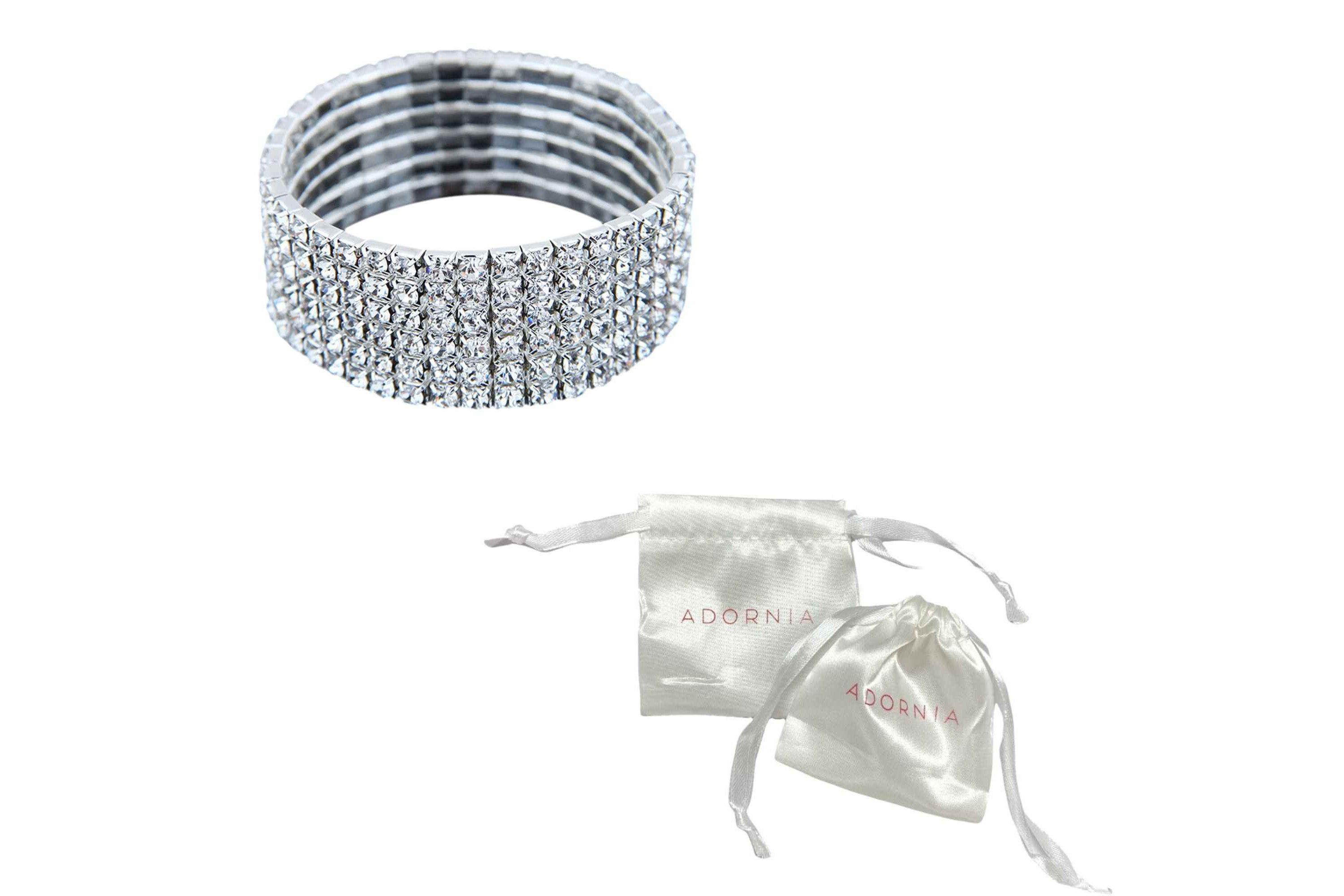 Stretch Crystal Wide Bracelet