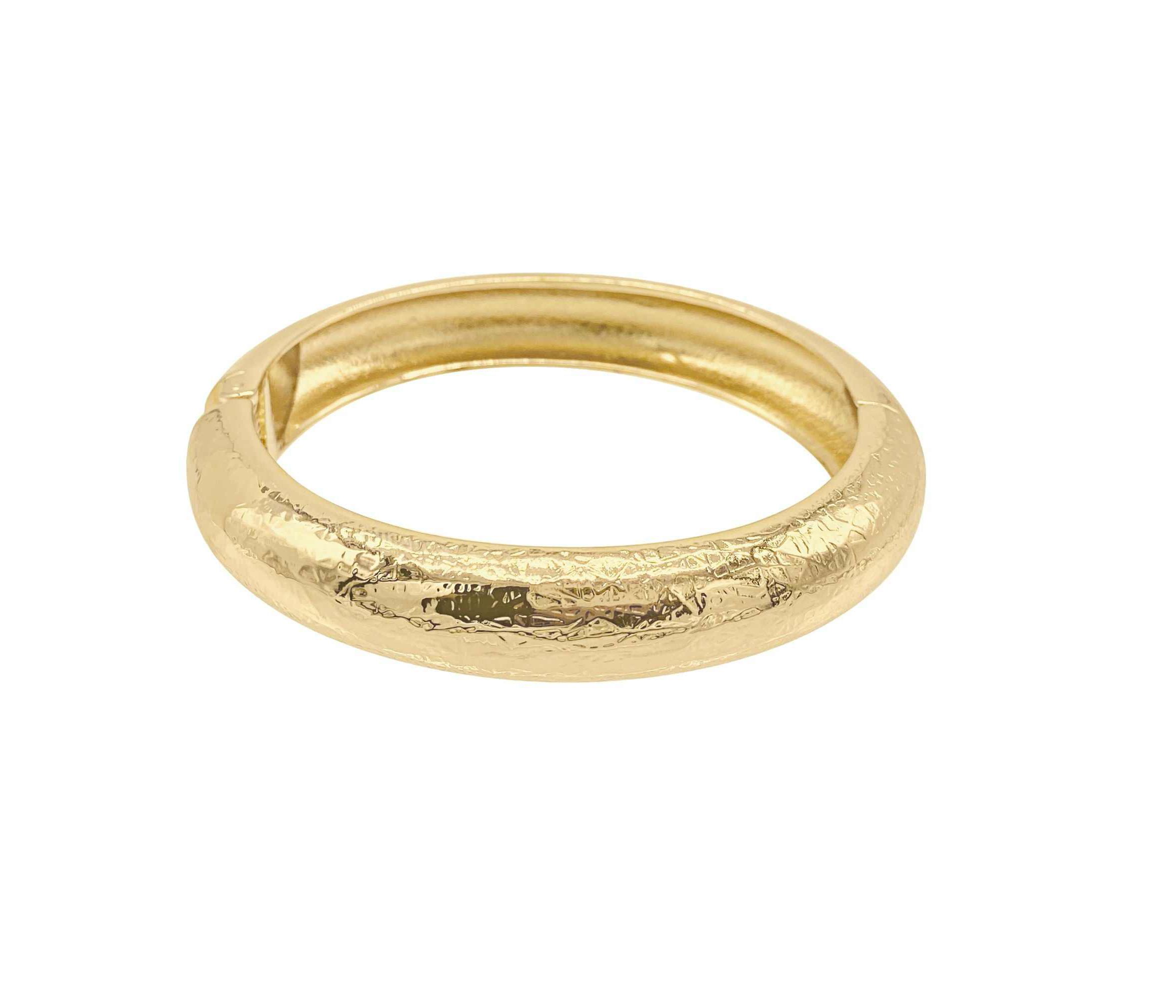 14k Gold Plated Texturized Bangle