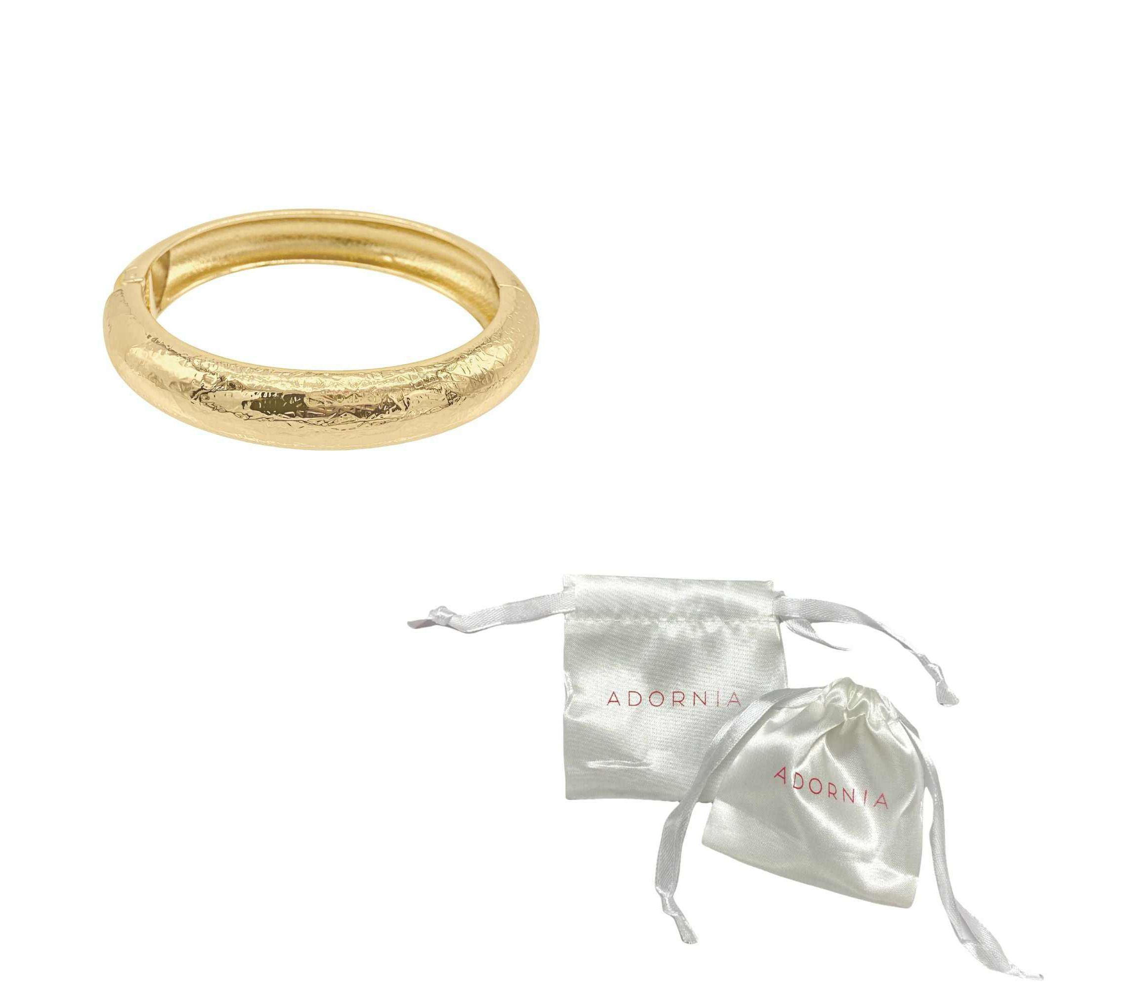 14k Gold Plated Texturized Bangle