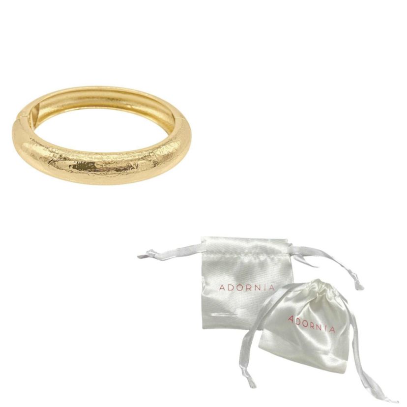 14k Gold Plated Texturized Bangle