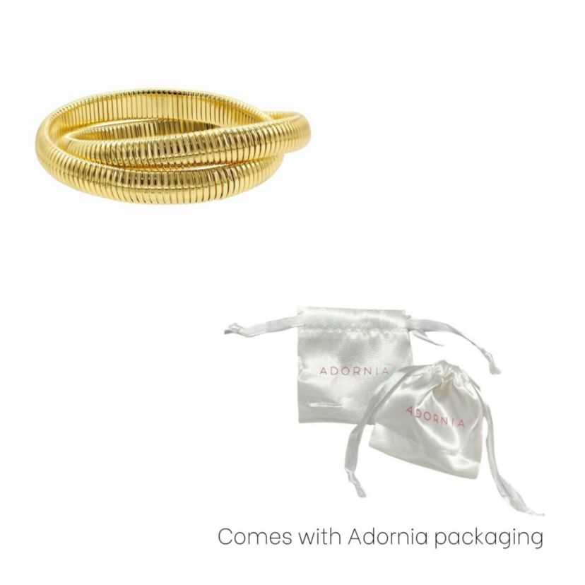 14k Gold Plated 2-Layer Omega Chain Bracelet
