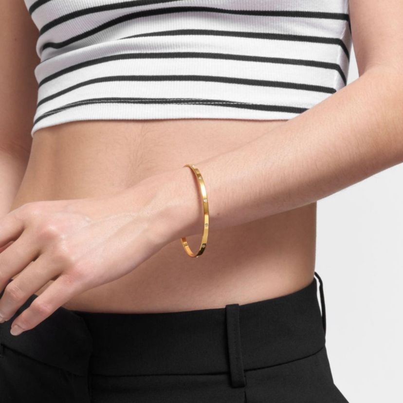 Tarnish Resistant 14k Gold Plated Bangle Stacker