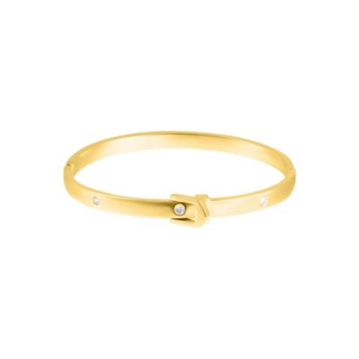 Adornia 14k Gold Plated Belt Bangle Bracelet